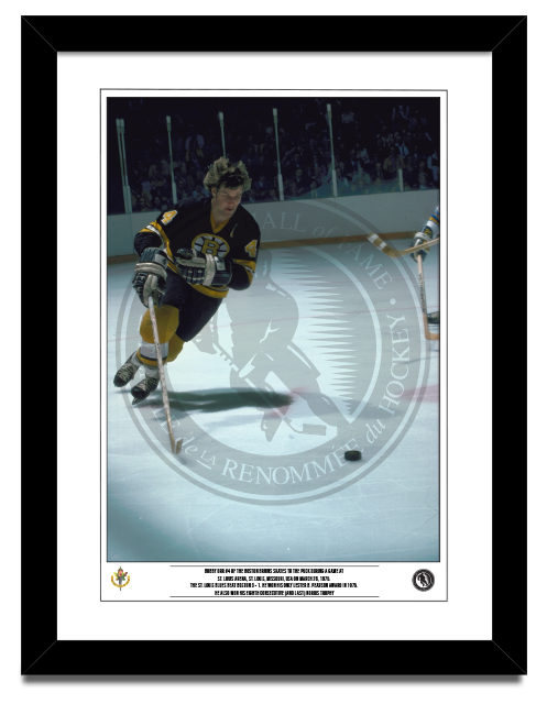 Vintage Hockey framed photo of Bobby Orr - Boston Bruins